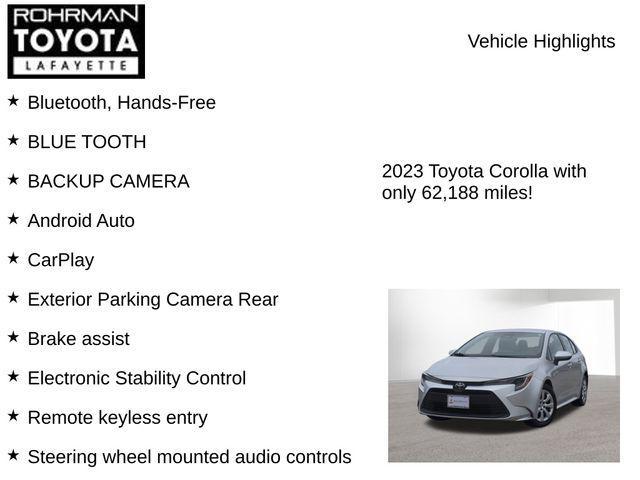 used 2023 Toyota Corolla car, priced at $18,607