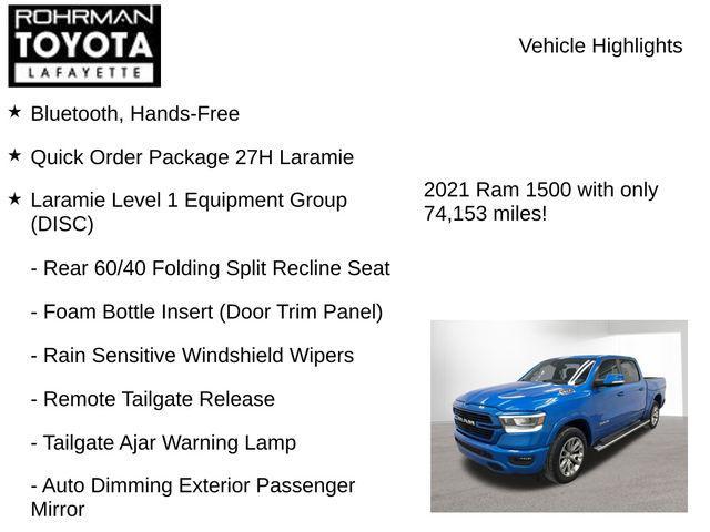 used 2021 Ram 1500 car, priced at $32,394