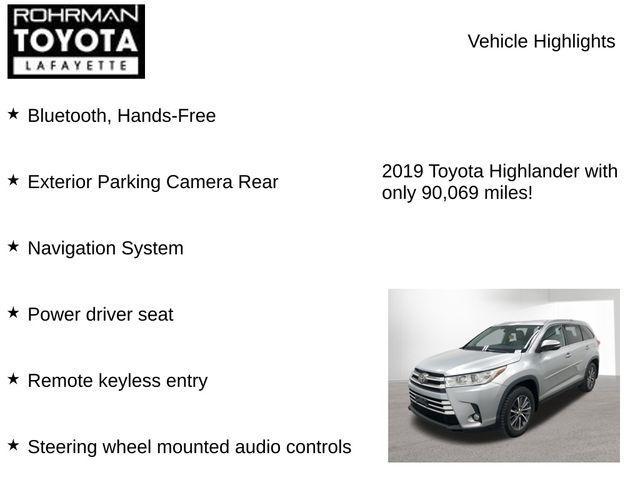used 2019 Toyota Highlander car, priced at $25,879