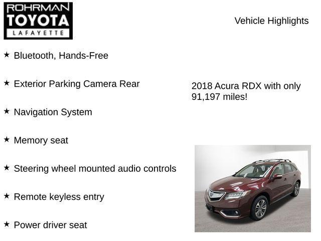 used 2018 Acura RDX car, priced at $18,242