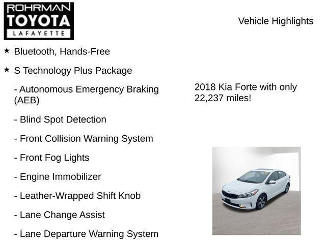 used 2018 Kia Forte car, priced at $14,942