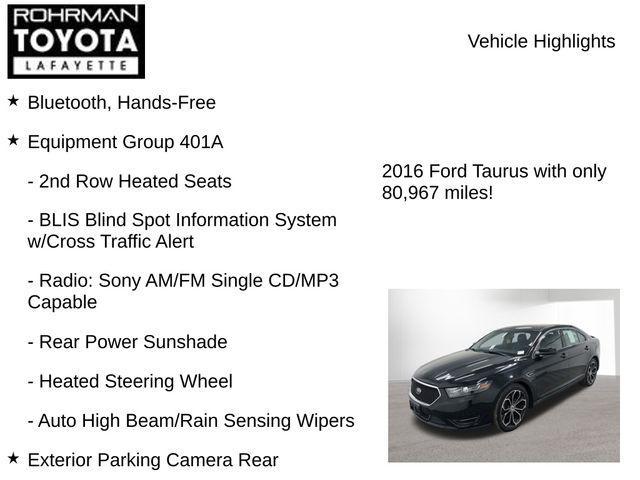 used 2016 Ford Taurus car, priced at $15,812