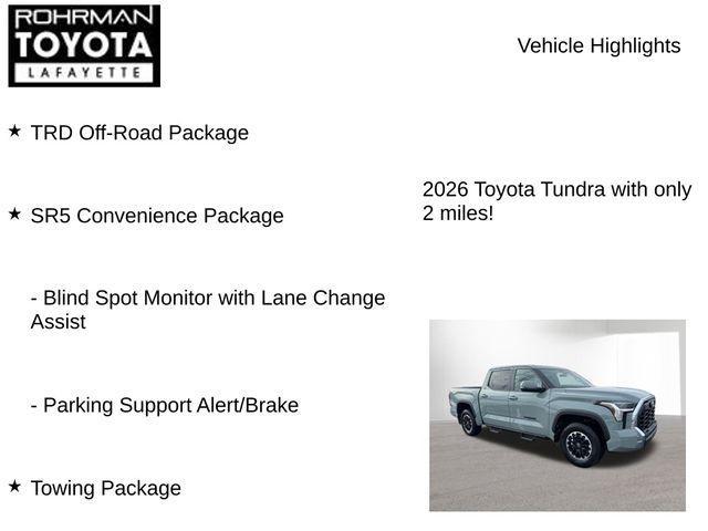 new 2026 Toyota Tundra car, priced at $56,219