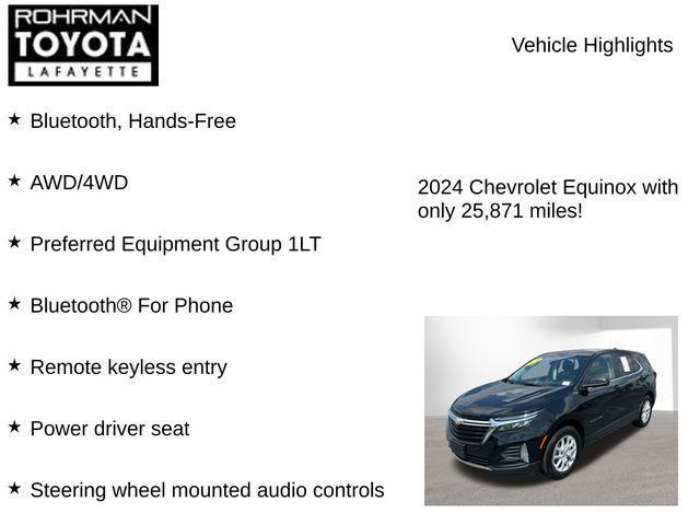 used 2024 Chevrolet Equinox car, priced at $22,703