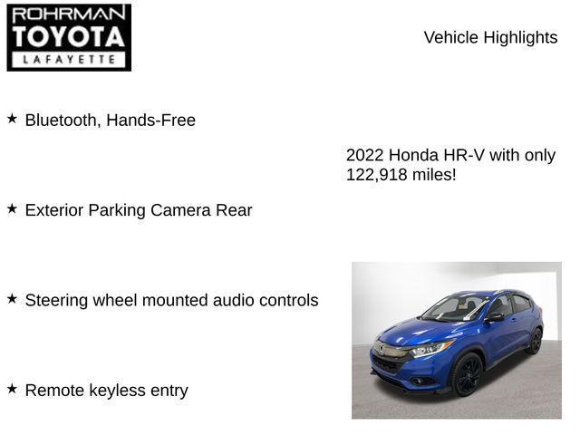used 2022 Honda HR-V car, priced at $17,545
