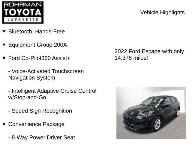 used 2022 Ford Escape car, priced at $20,651