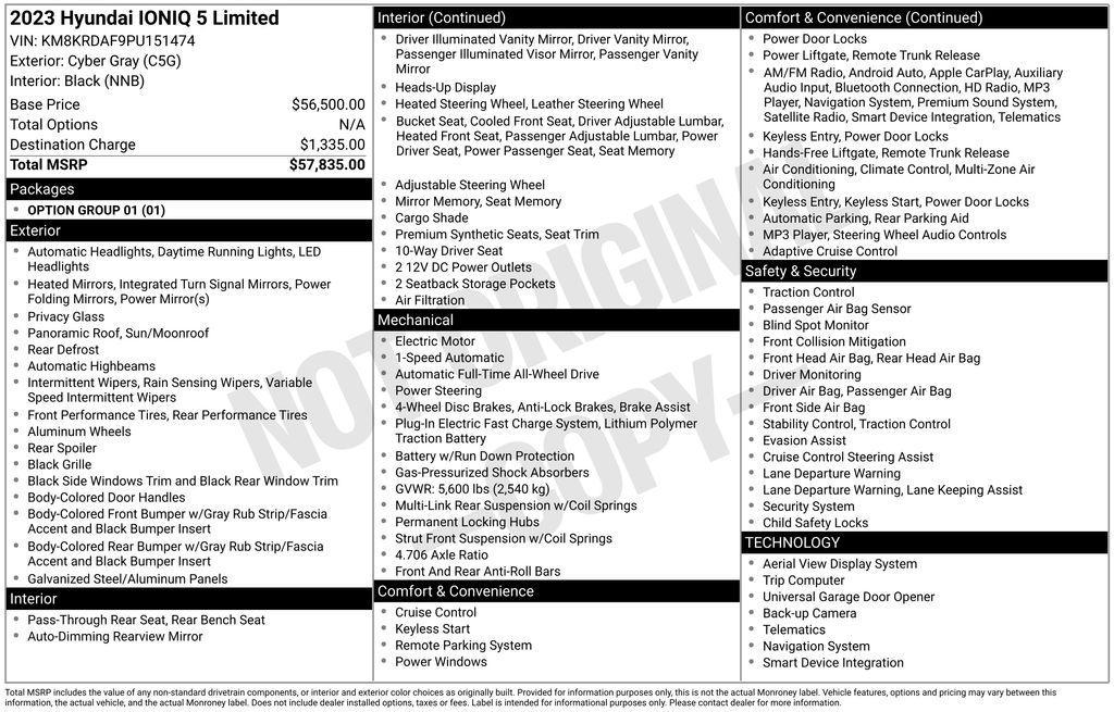 used 2023 Hyundai IONIQ 5 car, priced at $23,999