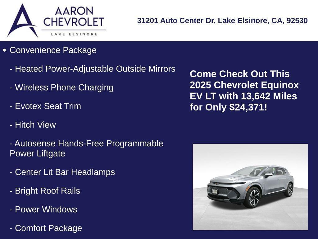 used 2025 Chevrolet Equinox EV car, priced at $24,371