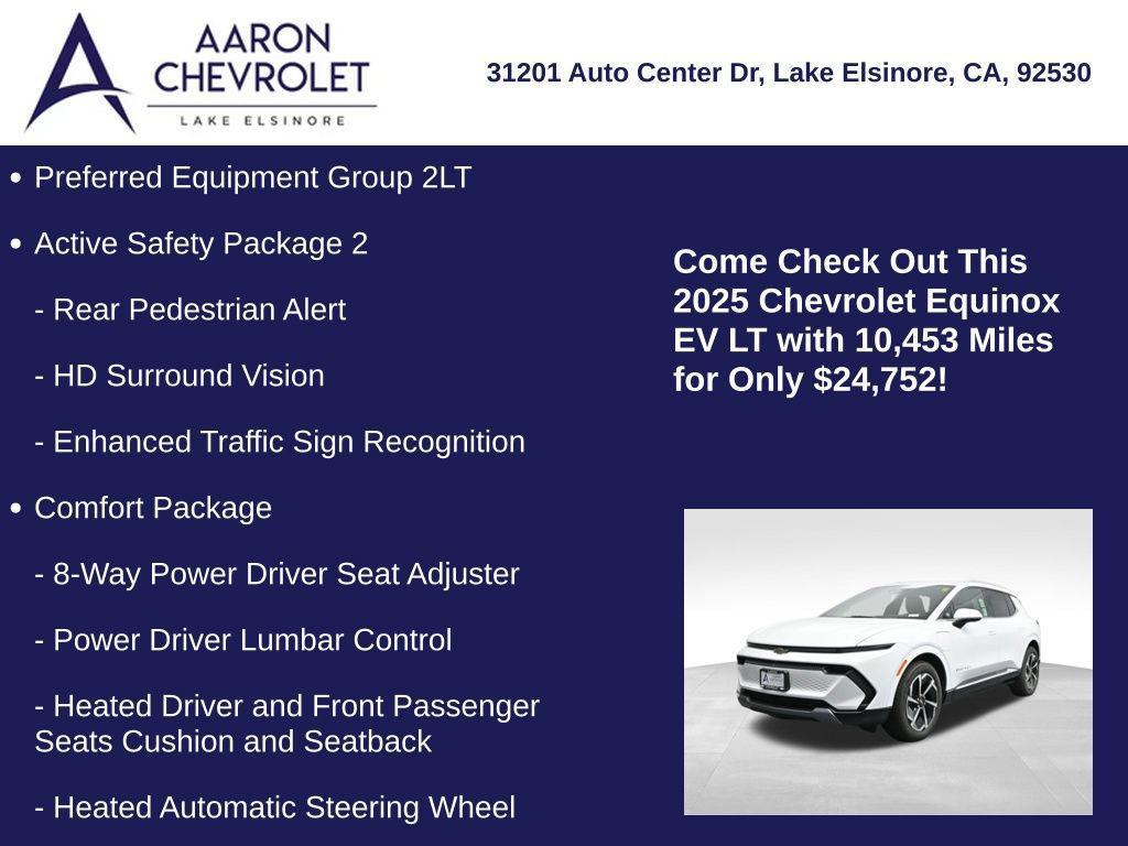 used 2025 Chevrolet Equinox EV car, priced at $24,752