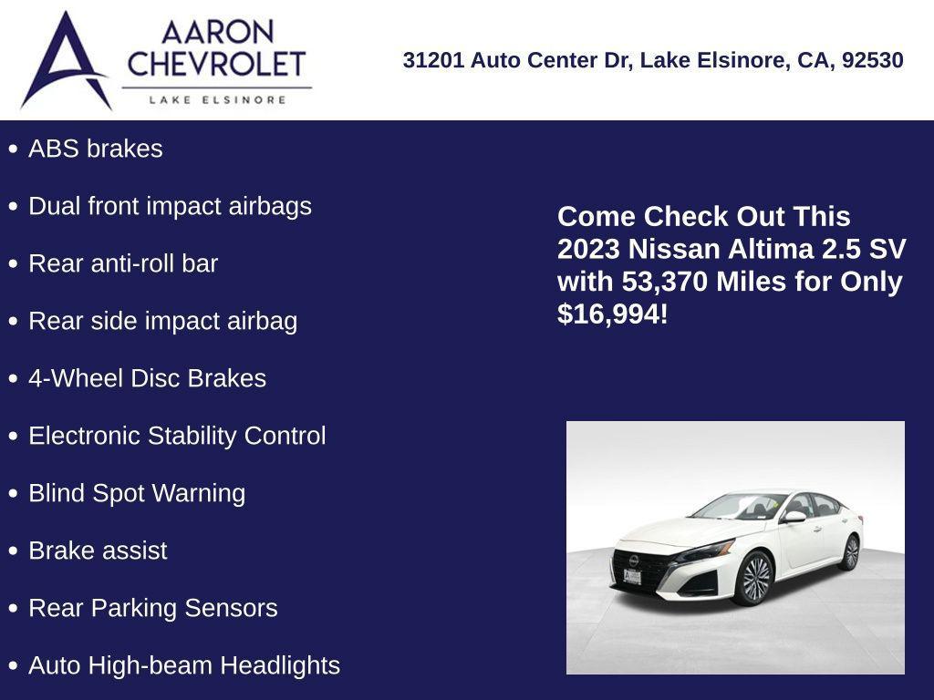 used 2023 Nissan Altima car, priced at $16,994