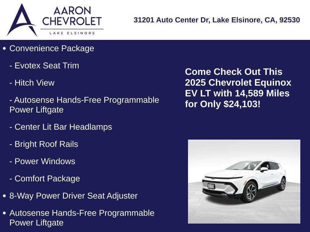 used 2025 Chevrolet Equinox EV car, priced at $24,103