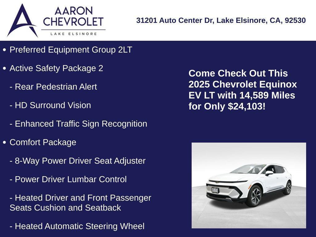 used 2025 Chevrolet Equinox EV car, priced at $24,103