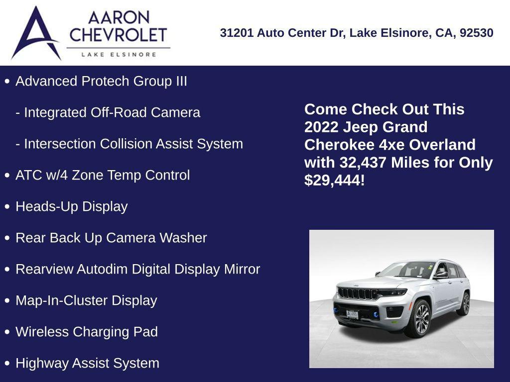 used 2022 Jeep Grand Cherokee 4xe car, priced at $29,444