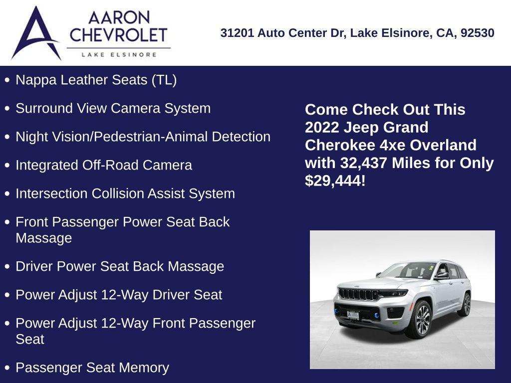 used 2022 Jeep Grand Cherokee 4xe car, priced at $29,444