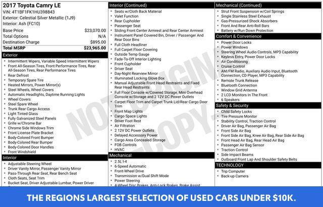 used 2017 Toyota Camry car, priced at $14,749