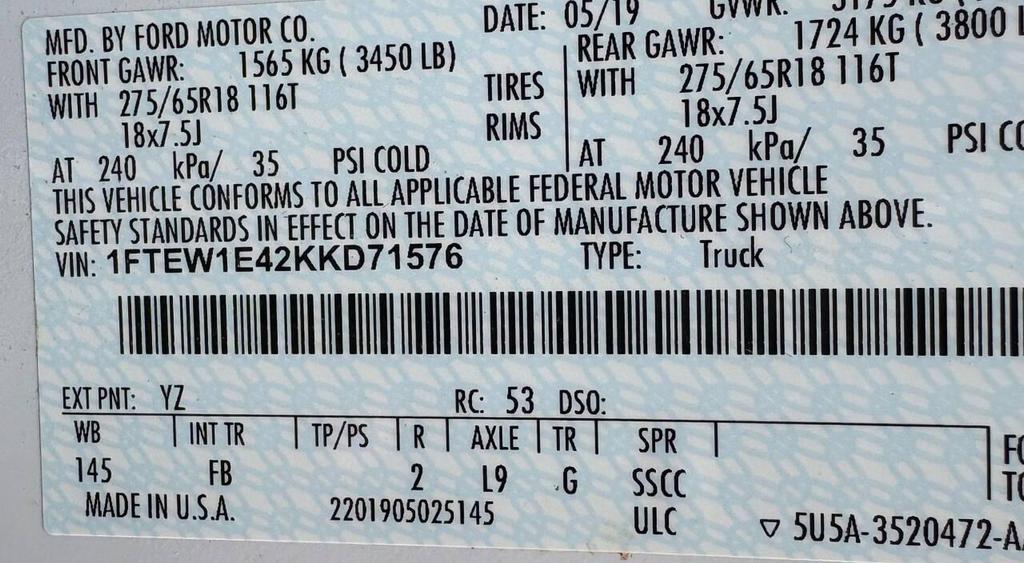 used 2019 Ford F-150 car, priced at $21,775