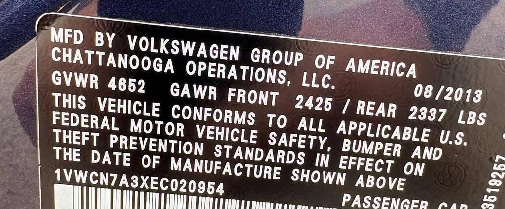 used 2014 Volkswagen Passat car, priced at $9,525