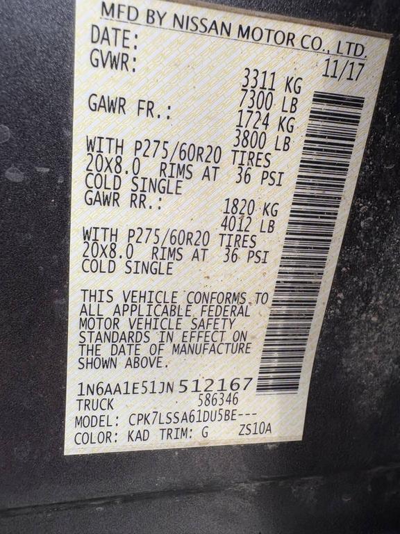 used 2018 Nissan Titan car, priced at $24,999