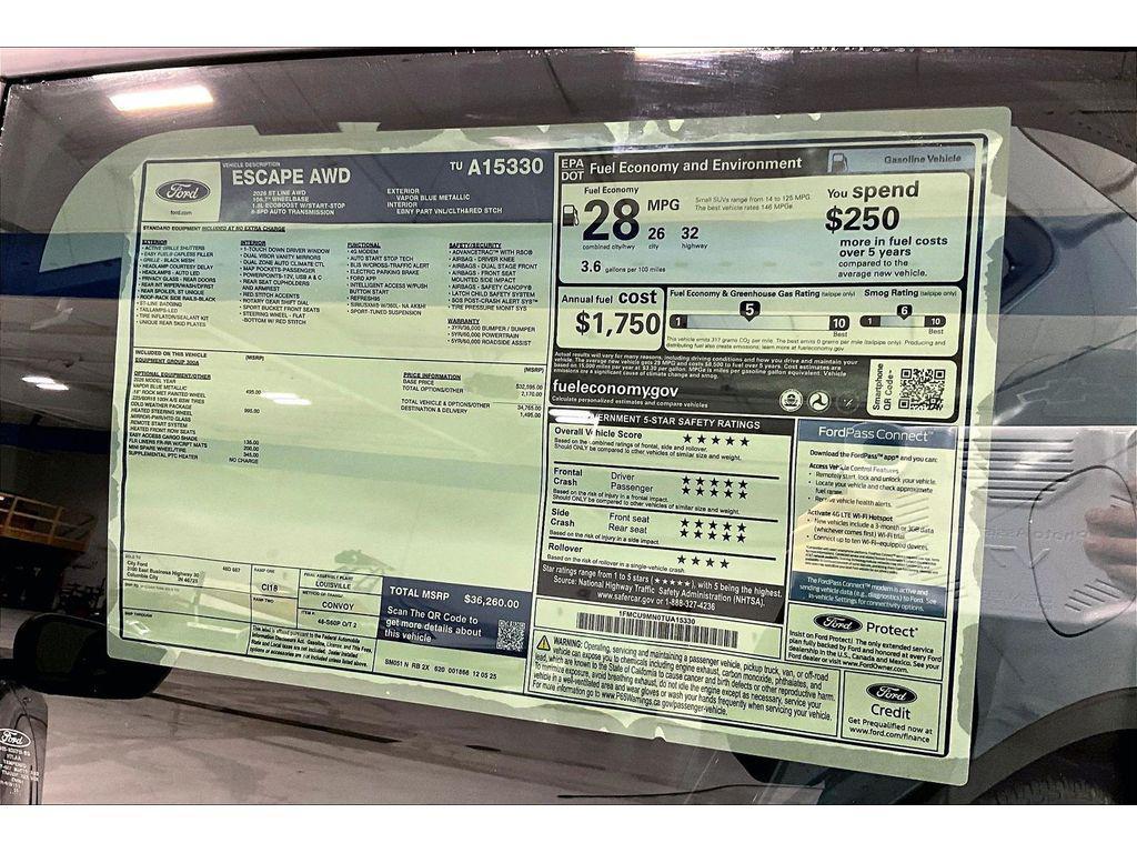 new 2026 Ford Escape car, priced at $33,760