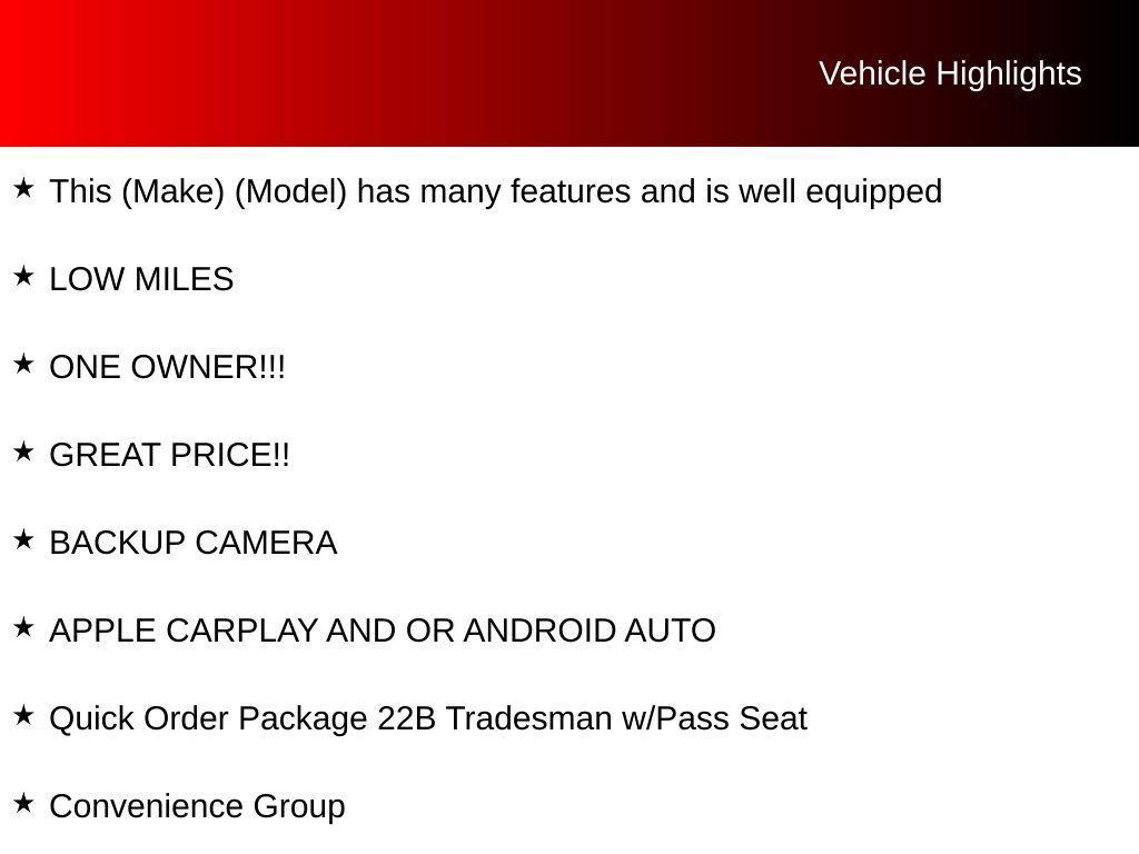 used 2025 Ram ProMaster 2500 car, priced at $39,999