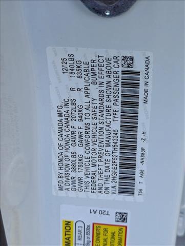 new 2026 Honda Civic car, priced at $27,037