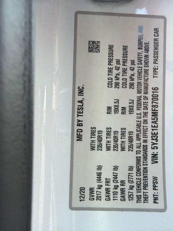used 2021 Tesla Model 3 car, priced at $18,991