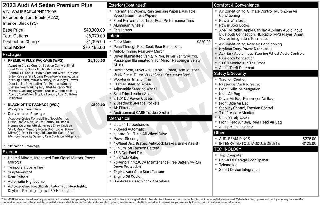 used 2023 Audi A4 car, priced at $29,999