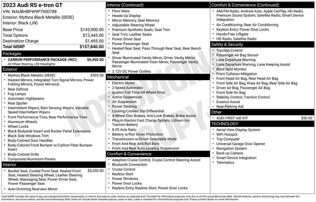 used 2023 Audi RS e-tron GT car, priced at $66,991