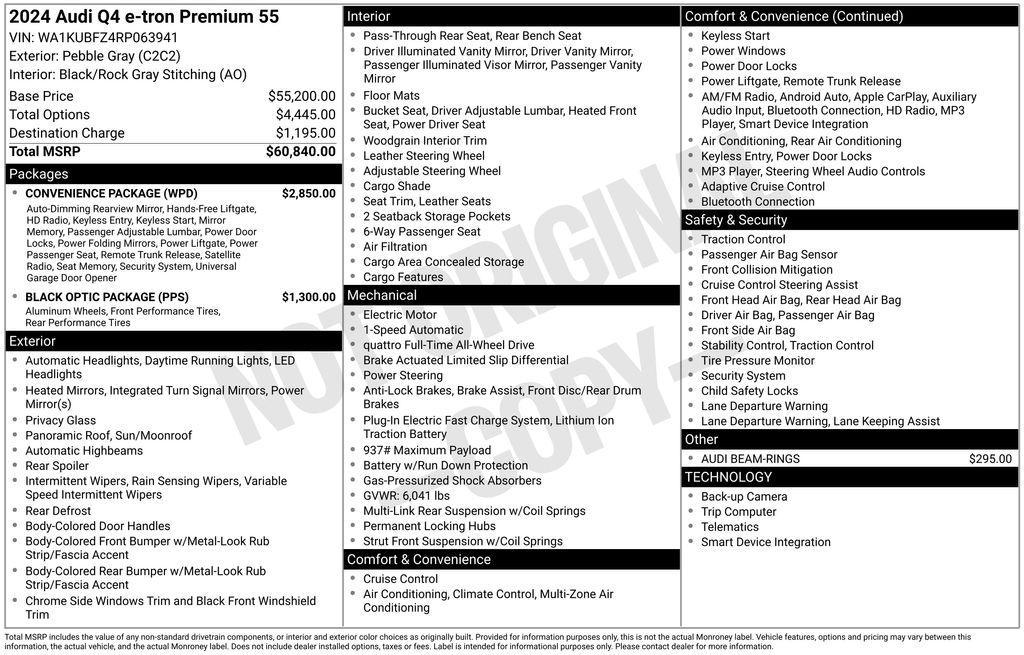 used 2024 Audi Q4 e-tron car, priced at $33,999