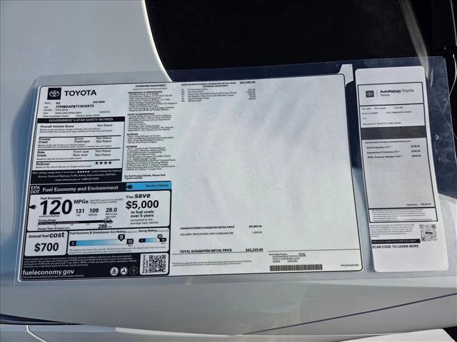 new 2026 Toyota bZ car, priced at $38,339