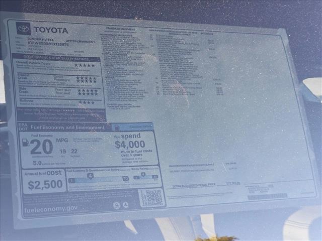 new 2026 Toyota Tundra Hybrid car, priced at $69,383