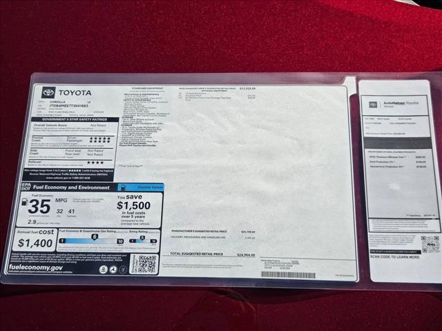 new 2026 Toyota Corolla car, priced at $24,904
