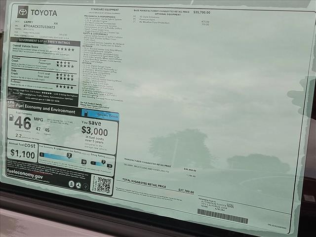 new 2026 Toyota Camry car, priced at $36,965