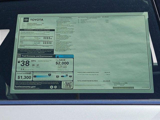 new 2026 Toyota Crown Signia car, priced at $48,323