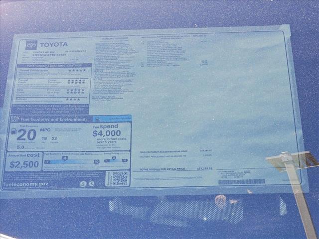 new 2026 Toyota Tundra Hybrid car, priced at $75,037