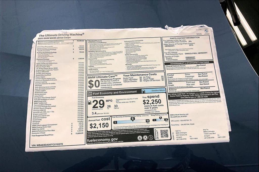 new 2026 BMW M440 car, priced at $73,830