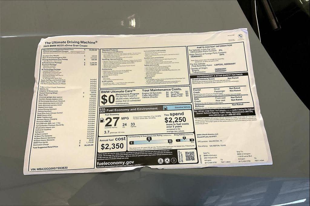 used 2025 BMW M235 Gran Coupe car, priced at $49,500