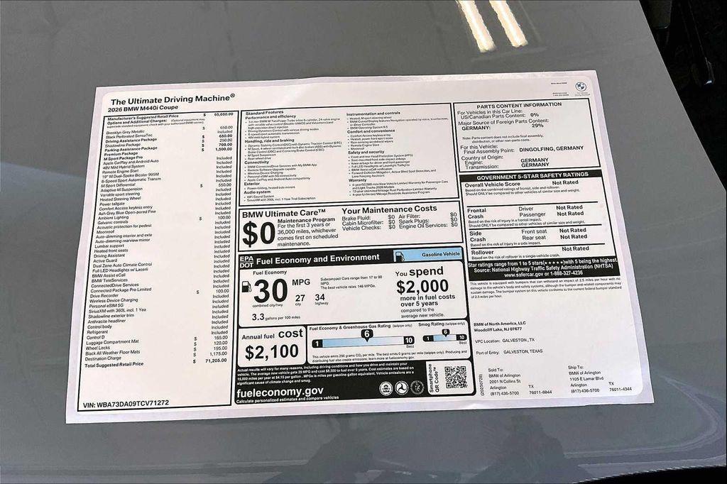 new 2026 BMW M440 car, priced at $71,205