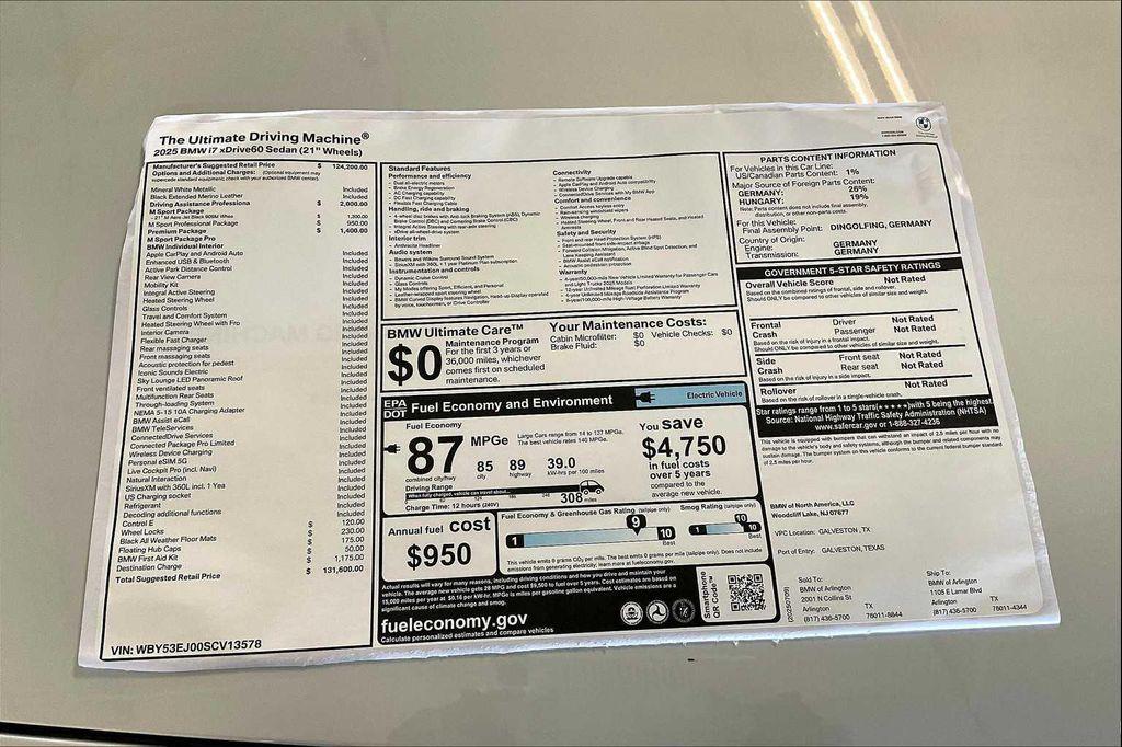 used 2025 BMW i7 car, priced at $112,000