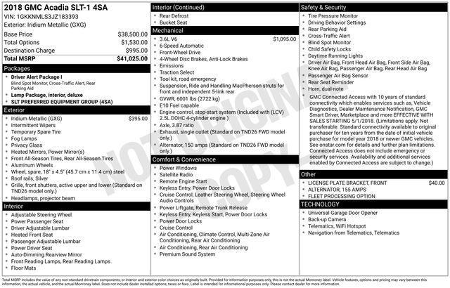 used 2018 GMC Acadia car, priced at $12,691