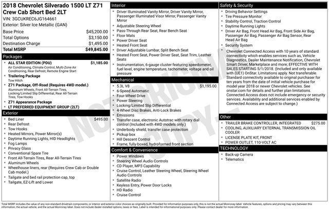 used 2018 Chevrolet Silverado 1500 car, priced at $24,491