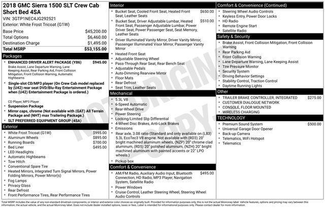 used 2018 GMC Sierra 1500 car, priced at $26,991