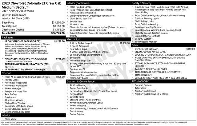 used 2023 Chevrolet Colorado car, priced at $27,991