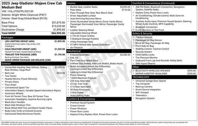 used 2023 Jeep Gladiator car, priced at $36,599