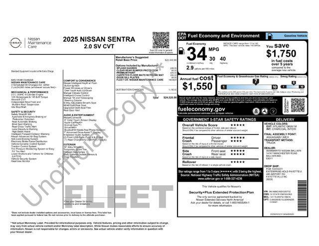 used 2025 Nissan Sentra car, priced at $18,399