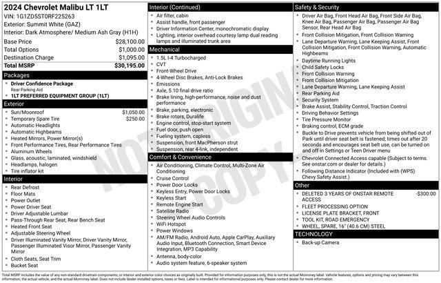 used 2024 Chevrolet Malibu car, priced at $17,991