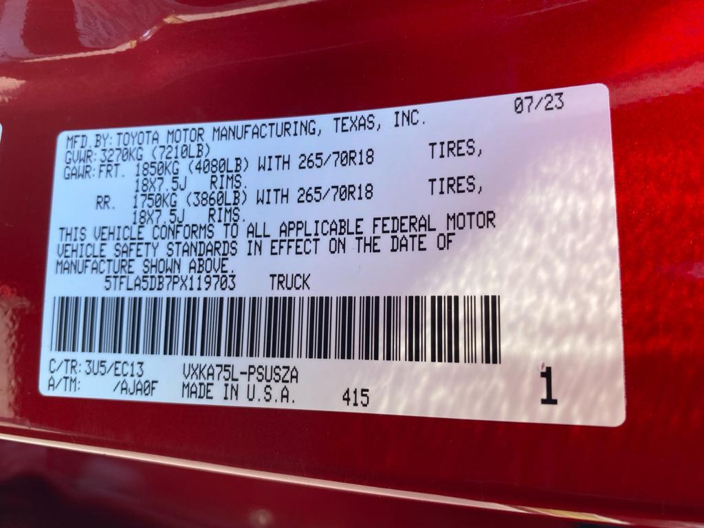 used 2023 Toyota Tundra car, priced at $46,974