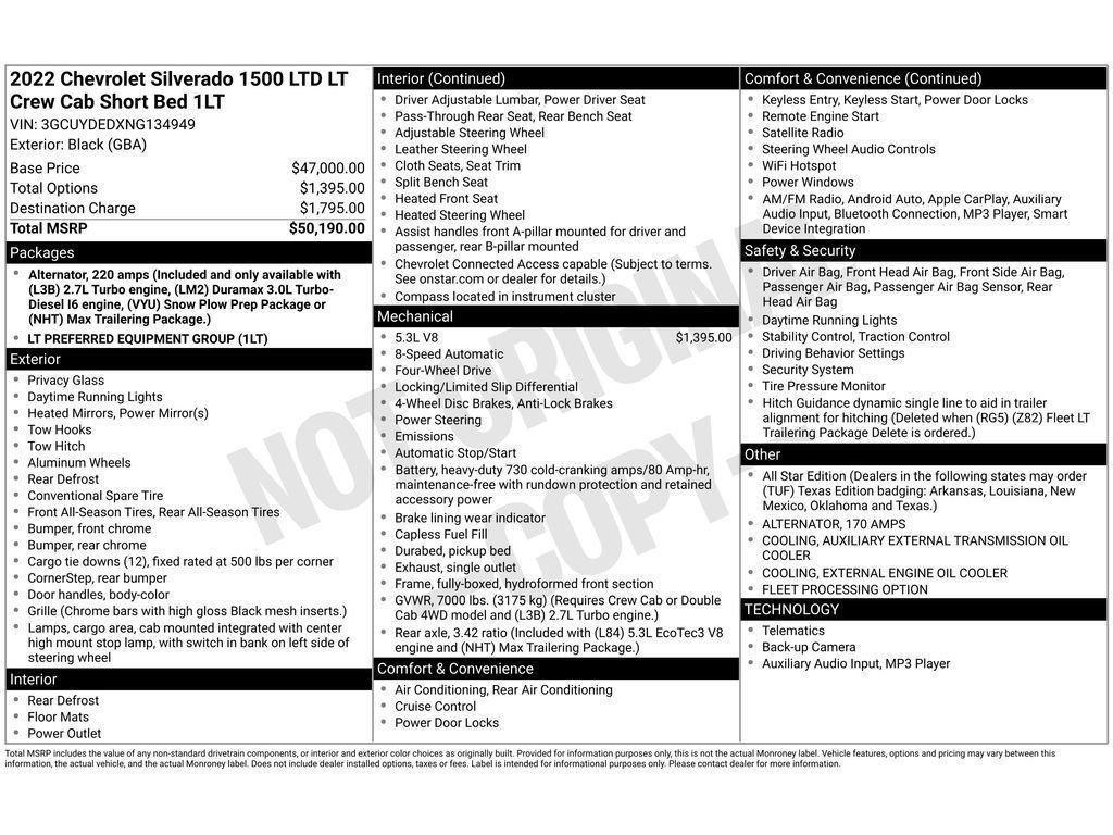 used 2022 Chevrolet Silverado 1500 Limited car, priced at $28,731