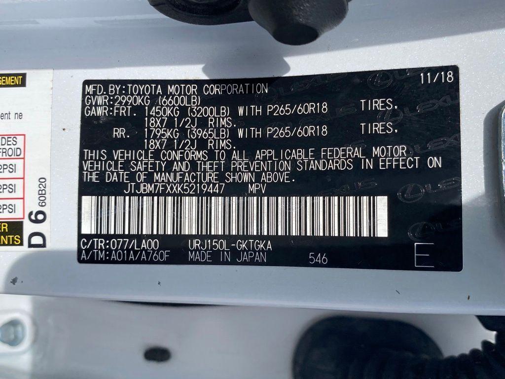 used 2019 Lexus GX 460 car, priced at $27,748