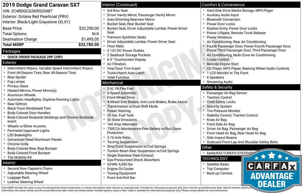 used 2019 Dodge Grand Caravan car, priced at $10,139